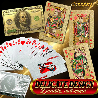Cozzzzy™ Gold Foil Deluxe Poker Card