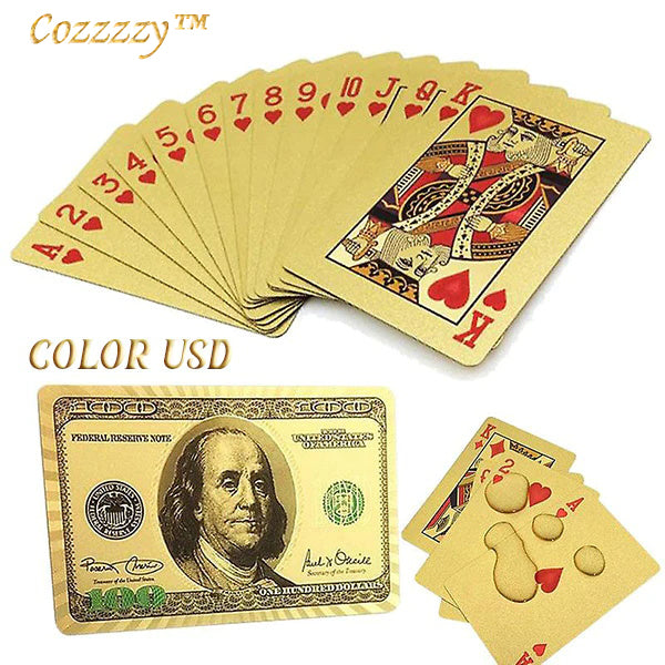 Cozzzzy™ Gold Foil Deluxe Poker Card